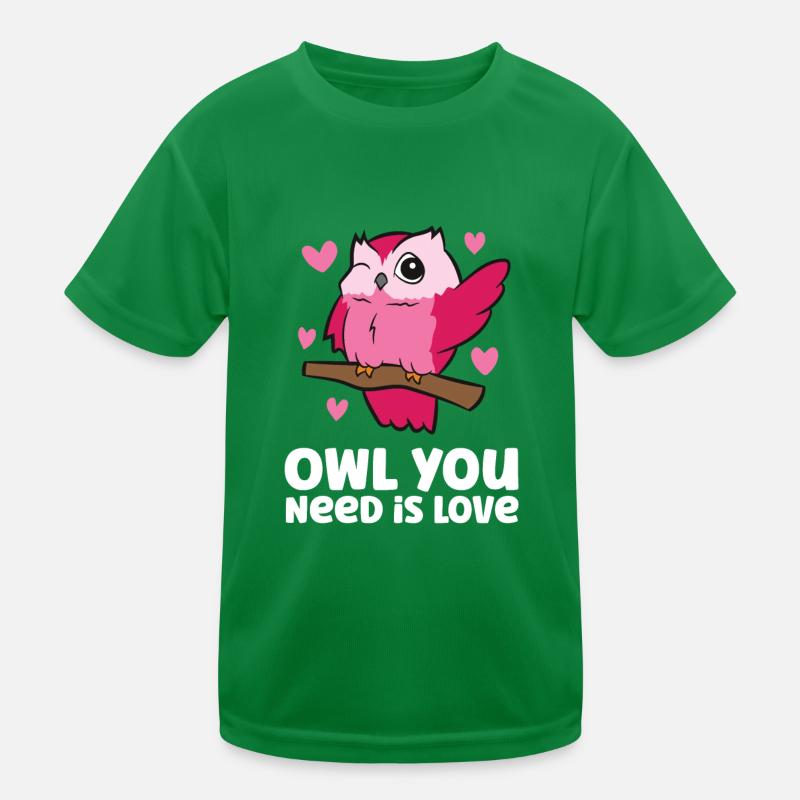 Eule Sie brauchen Liebe Niedliche Eule Kinder Funktions-T-Shirt