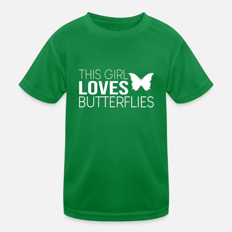 Mädchen Schmetterling Spruch Kinder Funktions-T-Shirt