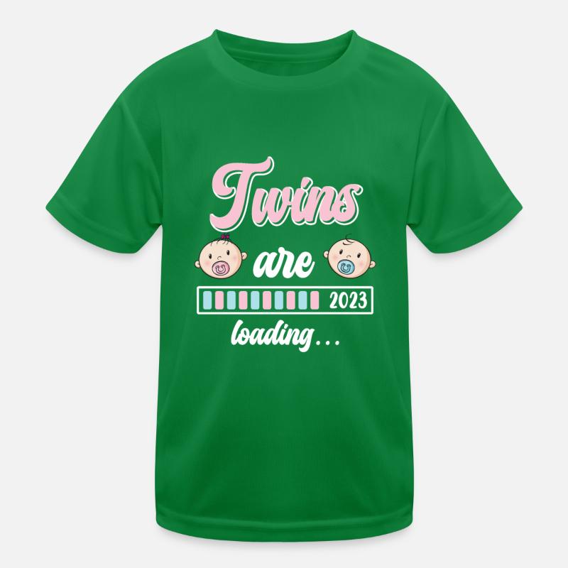 Zwillingsmama Zwillinge loading Junge Mädchen Mama Kinder Funktions-T-Shirt
