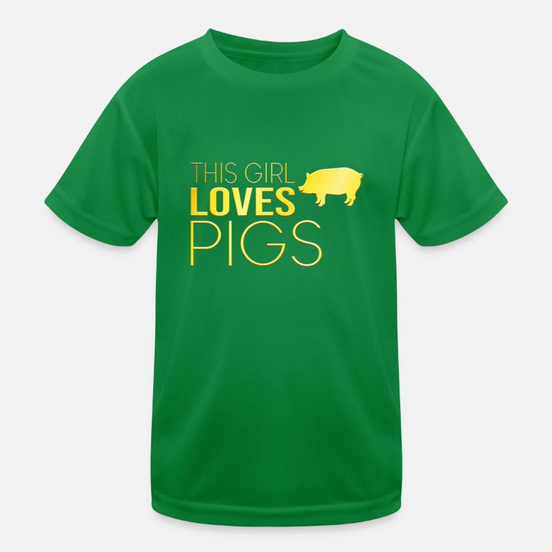 Mädchen Schwein Spruch Kinder Funktions-T-Shirt