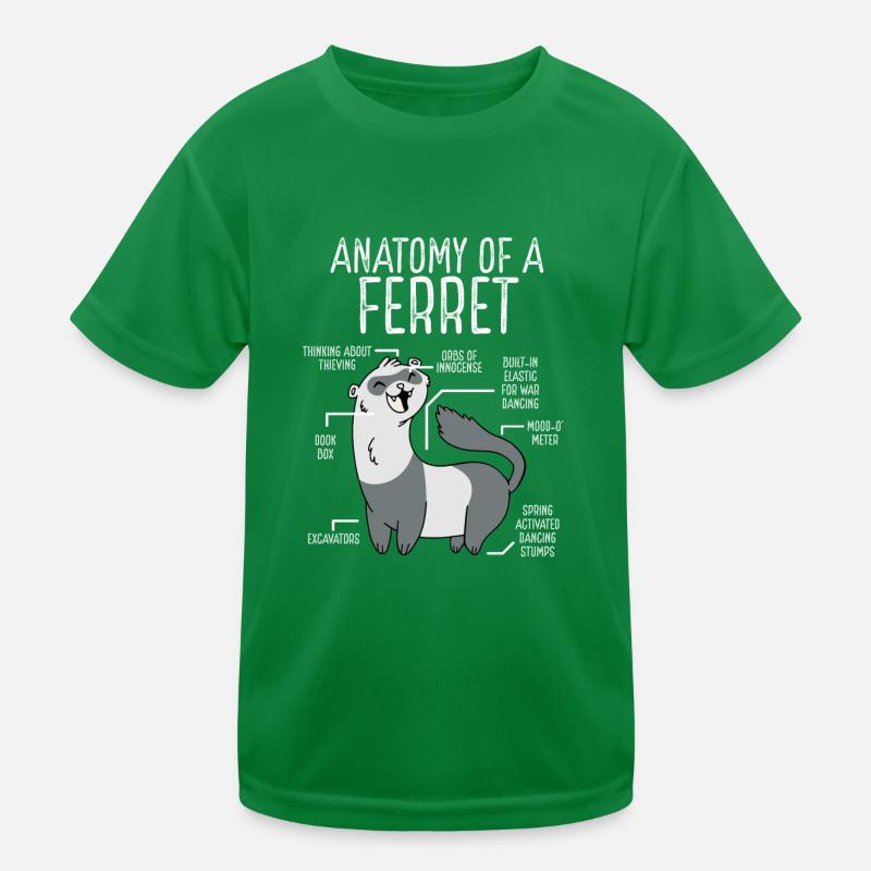 Anatomie Eines Frettchens Kinder Funktions-T-Shirt