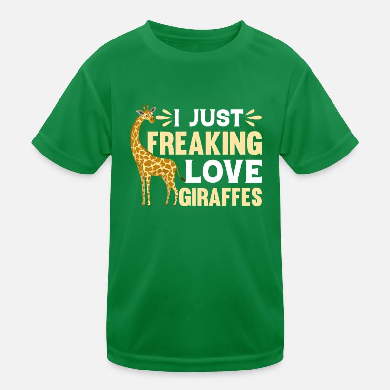 Zoo Girafe I Just Freaking Love Girafes T-shirt sport Enfant