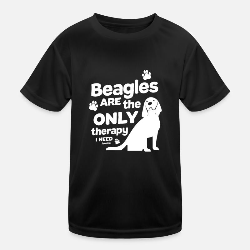 Beagle - Kinder Funktions-T-Shirt - Schwarz