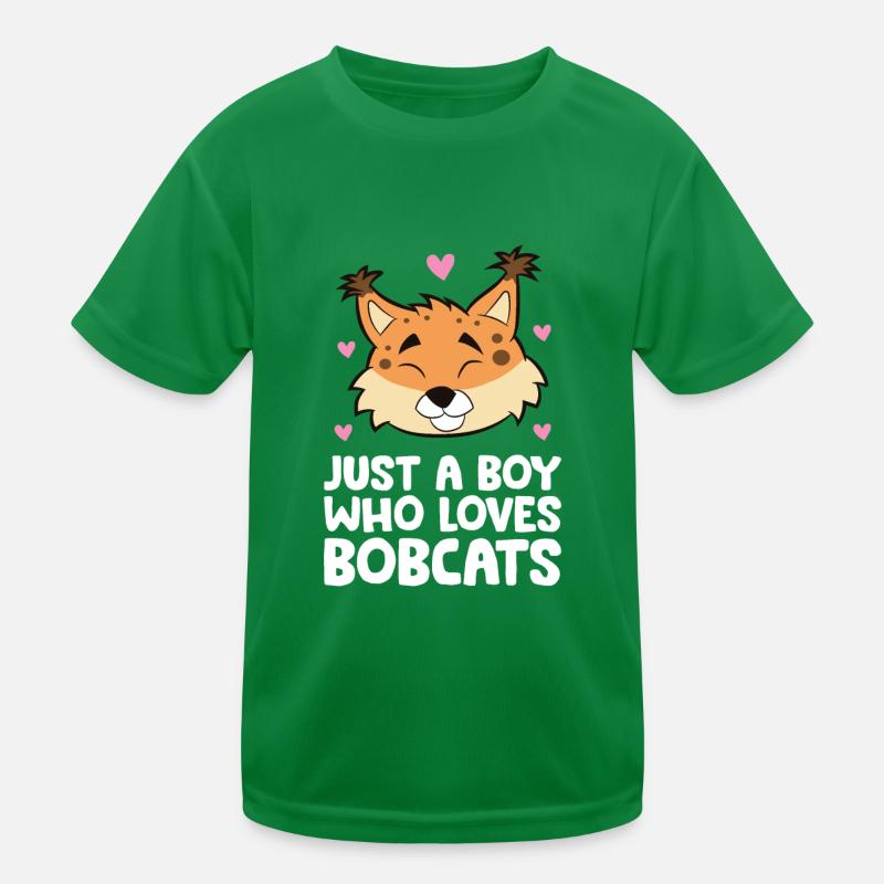Nur ein Junge, der die Bobcats liebt Kinder Funktions-T-Shirt