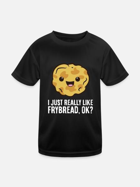 J’aime vraiment frybreads, d’accord? Américain - T-shirt sport Enfant - noir - Devant