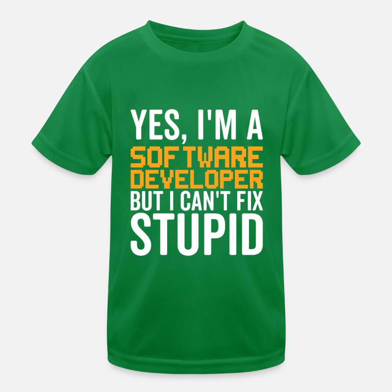 Stupid - Software Developer Kids Functional T-Shirt