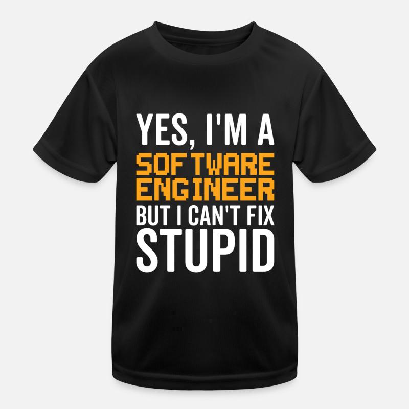 Ingénieur logiciel stupide T-shirt sport Enfant