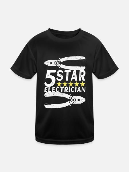 Technicien électricien en électronique - T-shirt sport Enfant - noir - Devant