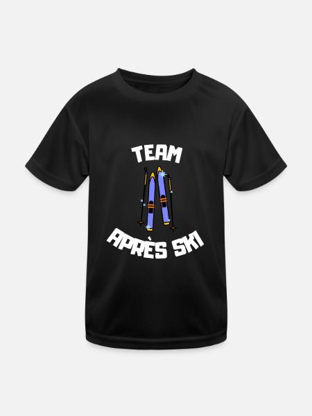 Équipe Apres Ski - T-shirt sport Enfant - noir - Devant