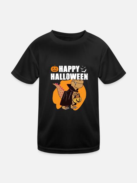 Drôle Halloween Vampire Dinosaur T-Rex Design - T-shirt sport Enfant - noir - Devant
