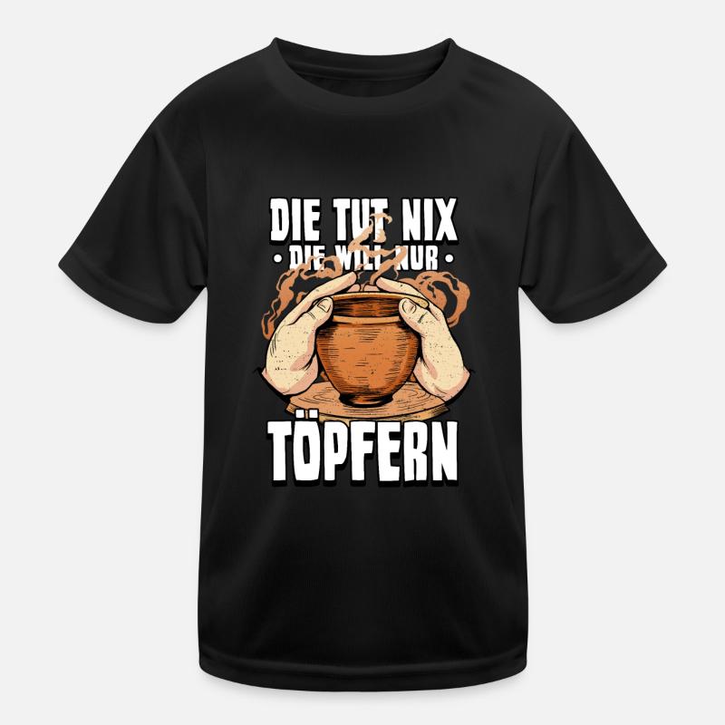 Töpfern Kinder Funktions-T-Shirt