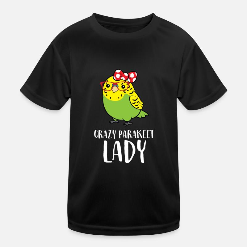 Verrückte Sittich-Dame Kinder Funktions-T-Shirt