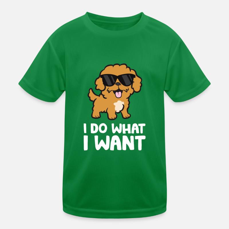 Cavoodle Dog I Do What I Want Funny Cavapoo Kids Functional T-Shirt