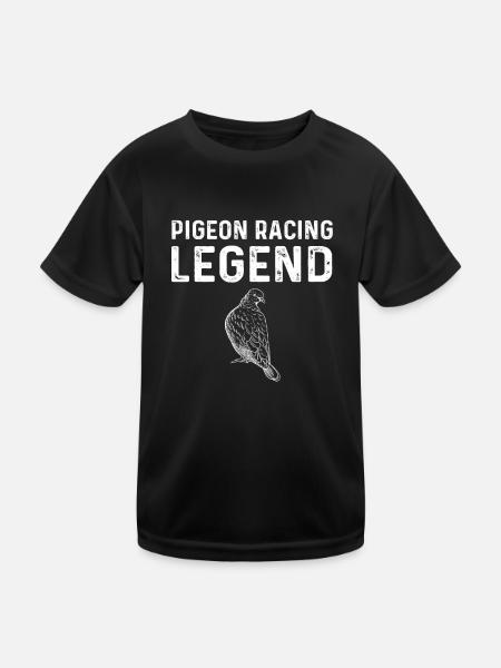 Legend of pigeon sports - Kids Functional T-Shirt - black - Front