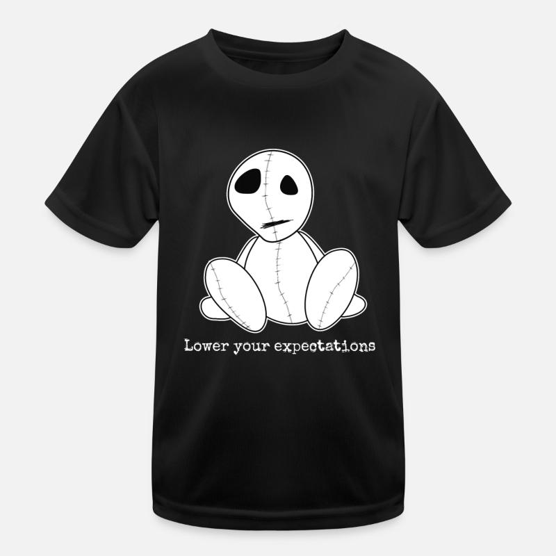 Lower your Expectations | Emo clothes | Emocore Go - Kids Functional T-Shirt - black