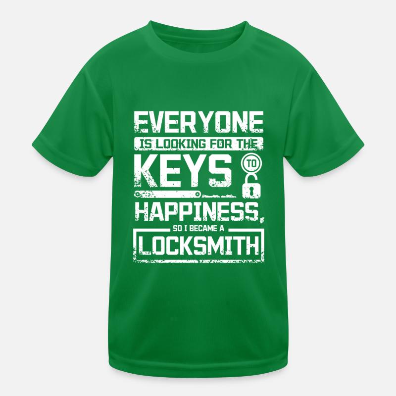 The keys to happiness, I become a locksmith Kids Functional T-Shirt