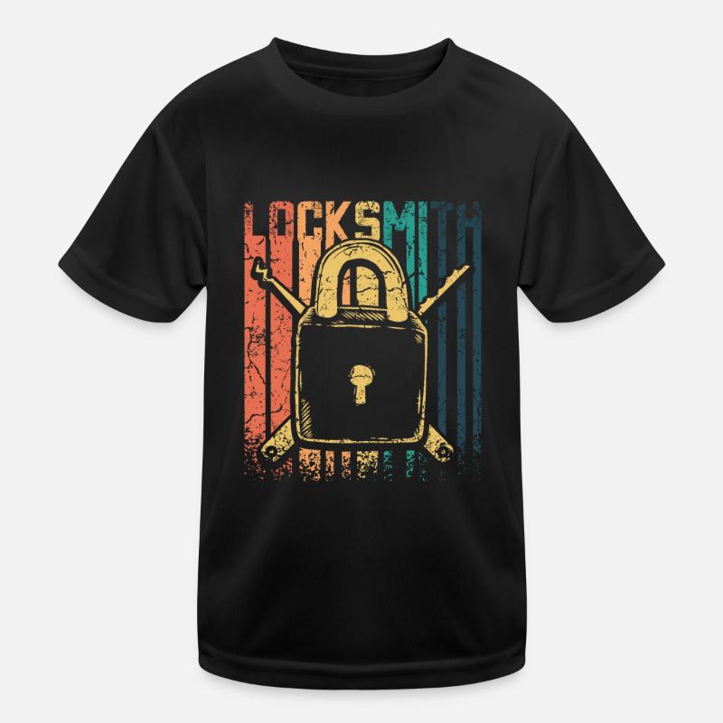 Retro Vintage Locksmith Kinder Funktions-T-Shirt