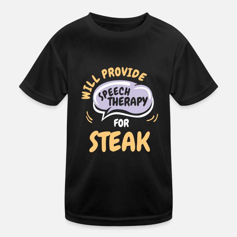 Fournir une orthophonie pour steak funny speech T-shirt sport Enfant