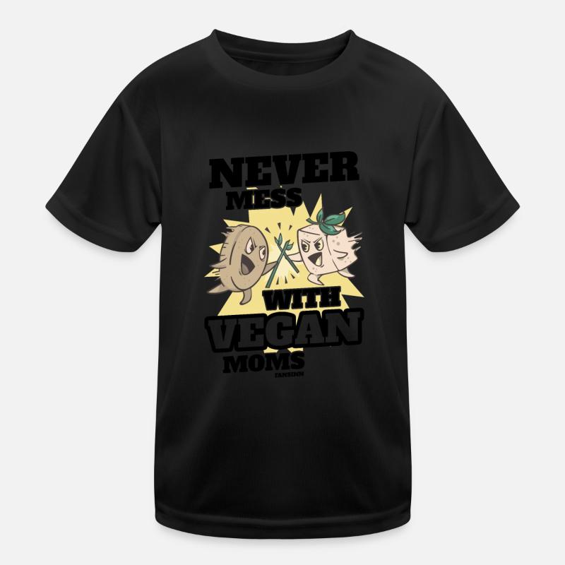 Never Mess With Vegan Moms Kids Functional T-Shirt