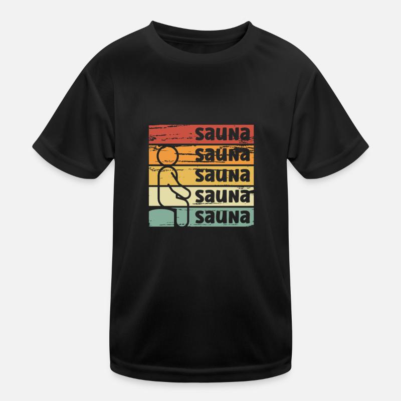 Sauna In Buntem Retro Kinder Funktions-T-Shirt