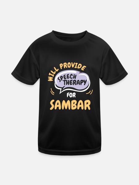 Fournir une orthophonie pour Sambar Funny Speech - T-shirt sport Enfant - noir - Devant