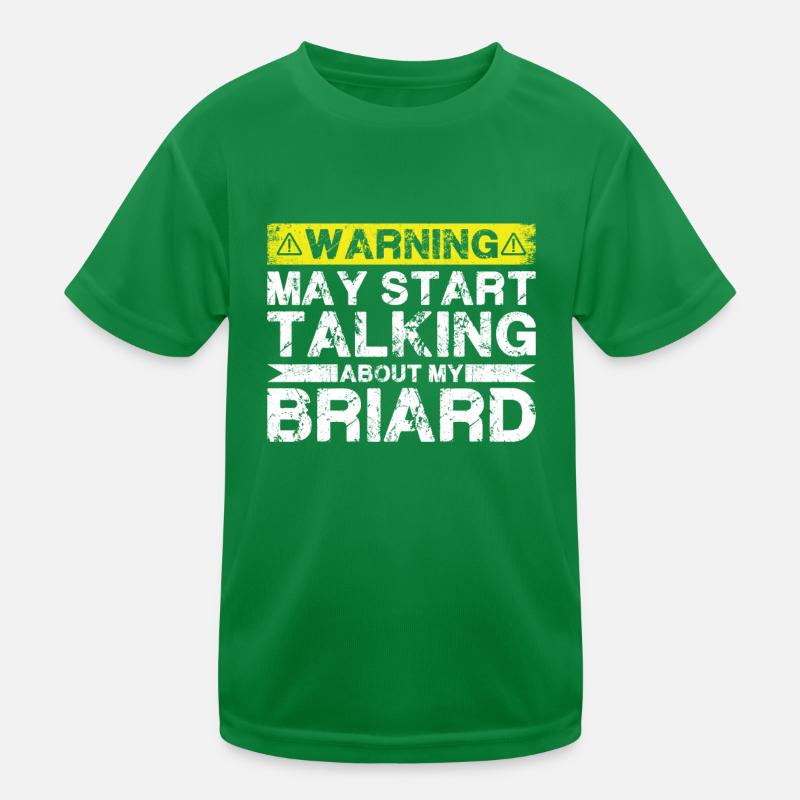 Über Briard Sprechen Kinder Funktions-T-Shirt