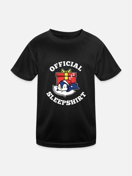 Official sleepshirt christmas - Kinder Funktions-T-Shirt - Schwarz - Vorne