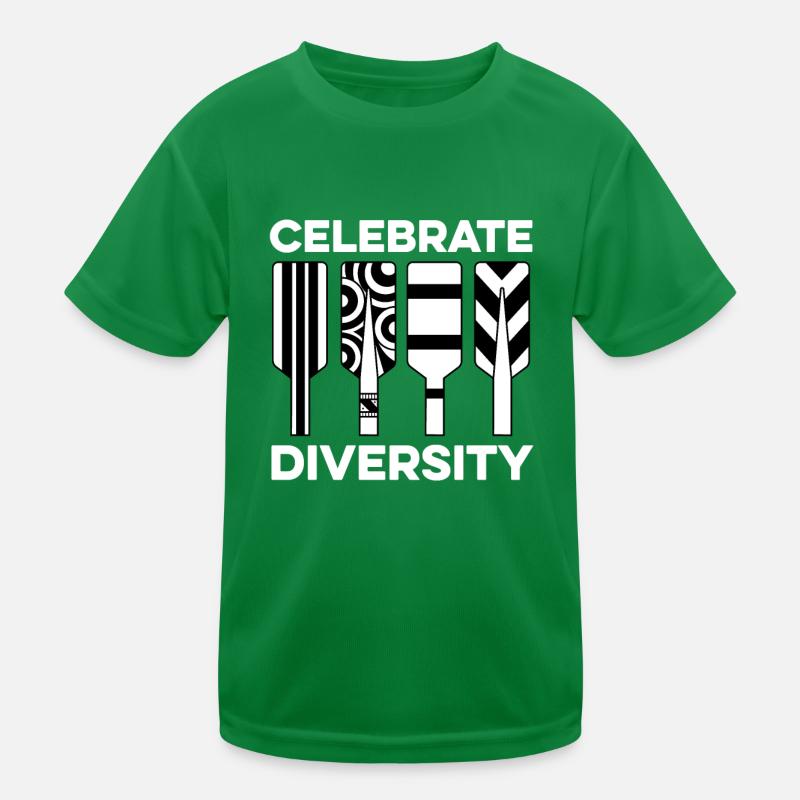 Vielfalt feiern Abenteuerlich Gift Kinder Funktions-T-Shirt