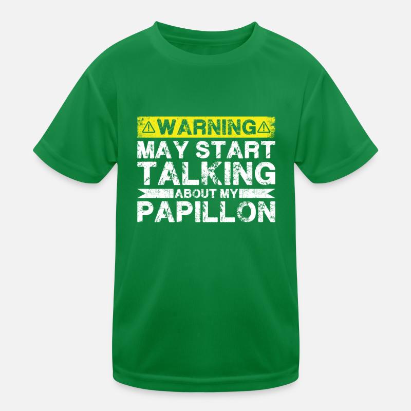 Über Papillon Sprechen Kinder Funktions-T-Shirt