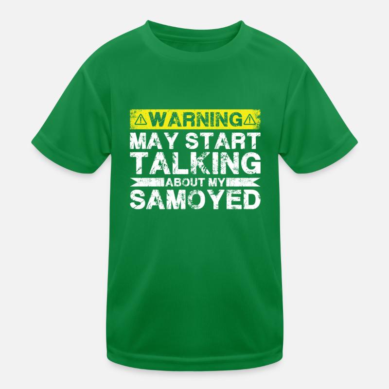 Über Samoyed Sprechen Kinder Funktions-T-Shirt