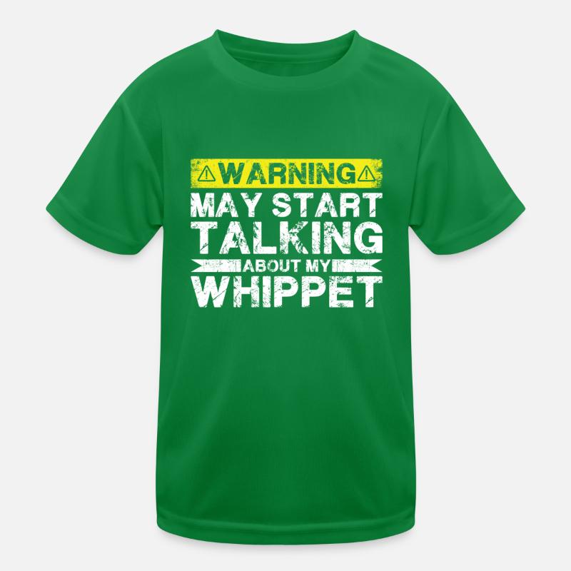 Über Whippet Sprechen Kinder Funktions-T-Shirt