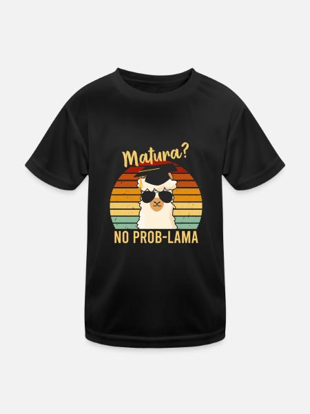 Matura No Problama 2022 Graduation School leaving certificate - Kids Functional T-Shirt - black - Front