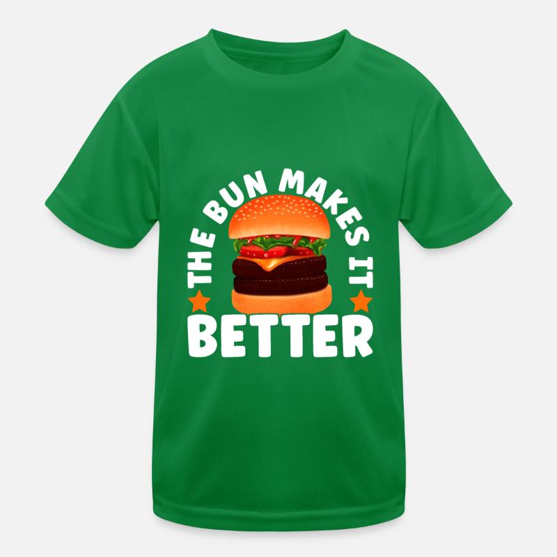 Burger Fast Food Kids Functional T-Shirt
