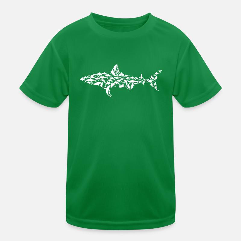 Grand poisson de requin blanc Silhouette Requin blanc T-shirt sport Enfant
