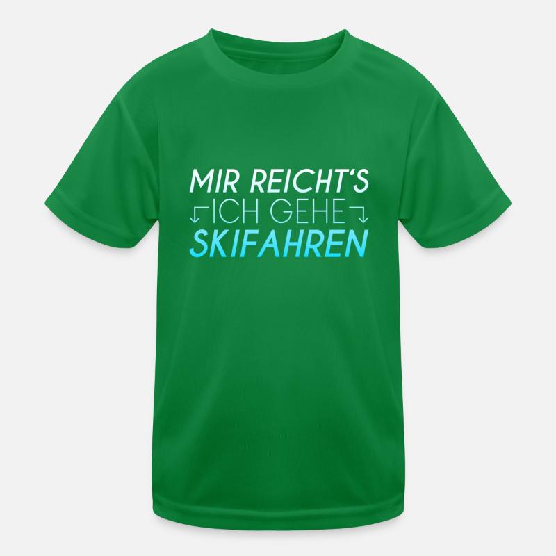 Ski Spruch Kinder Funktions-T-Shirt