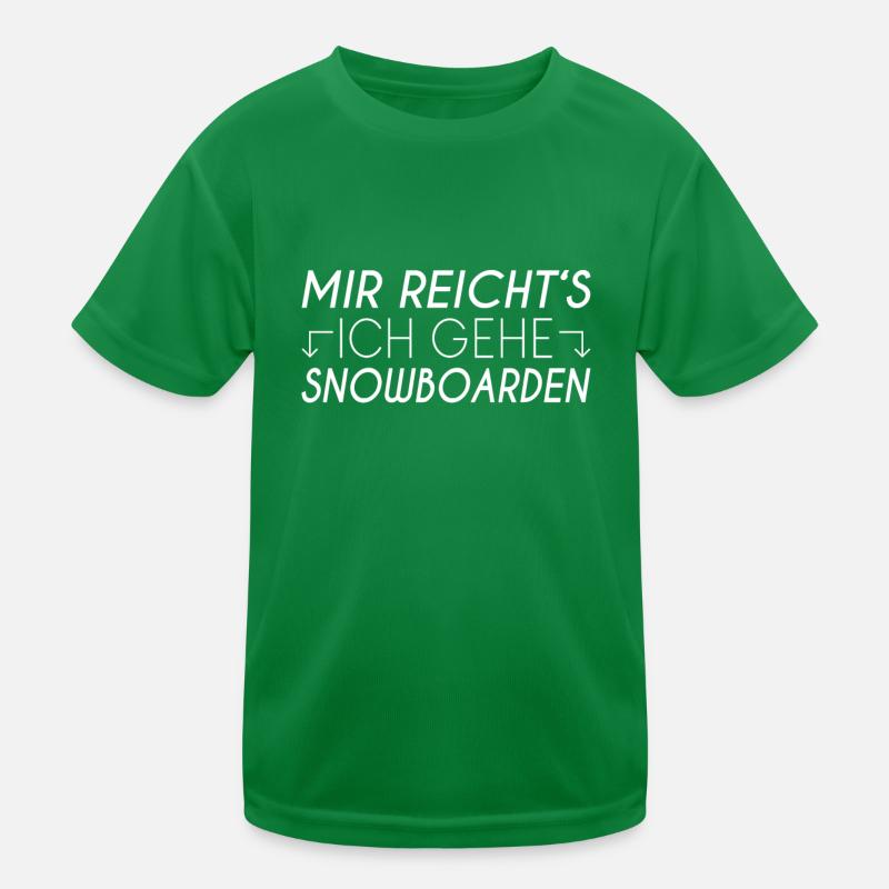 Snowboarden Spruch Kinder Funktions-T-Shirt