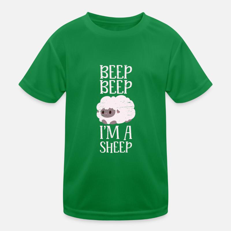 Piepton Piepton Ich bin ein Schaf Vieh Herde Farm Wolle Kinder Funktions-T-Shirt