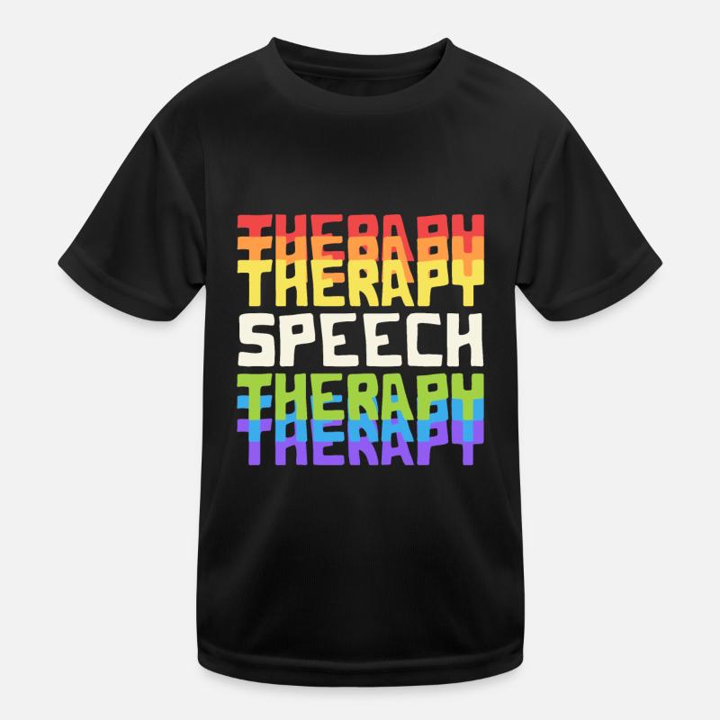 Speech Therapy SLP Rainbow Speech Language Kinder Funktions-T-Shirt