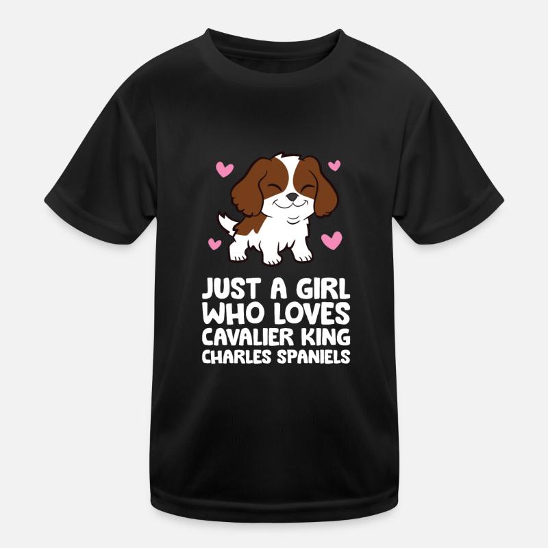 Nur ein Mädchen, das Cavalier King Charles Kinder Funktions-T-Shirt
