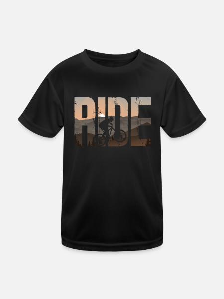 Enduro VTT VTT Équitation - T-shirt sport Enfant - noir - Devant