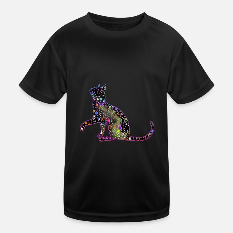 Bunte Katze Kinder Funktions-T-Shirt