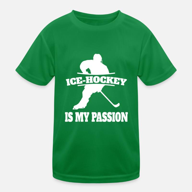 Eishockey Wintersport Geschenk Eishockeyteam Kinder Funktions-T-Shirt