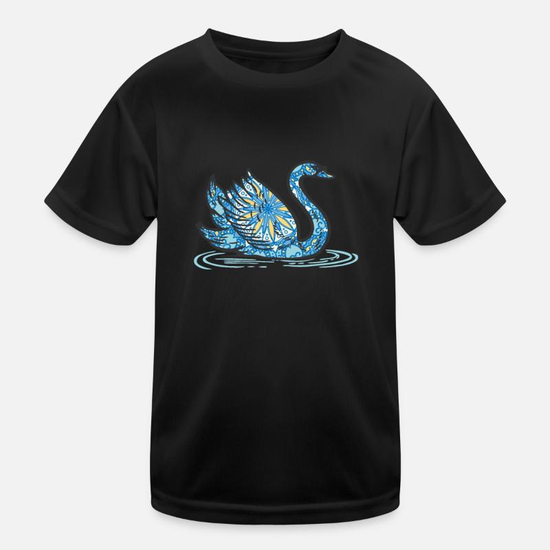 Mandala Swan Geometry Pattern T-shirt sport Enfant