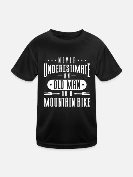 Enduro MTB Mountain Bike Riding - Kids Functional T-Shirt - black - Front