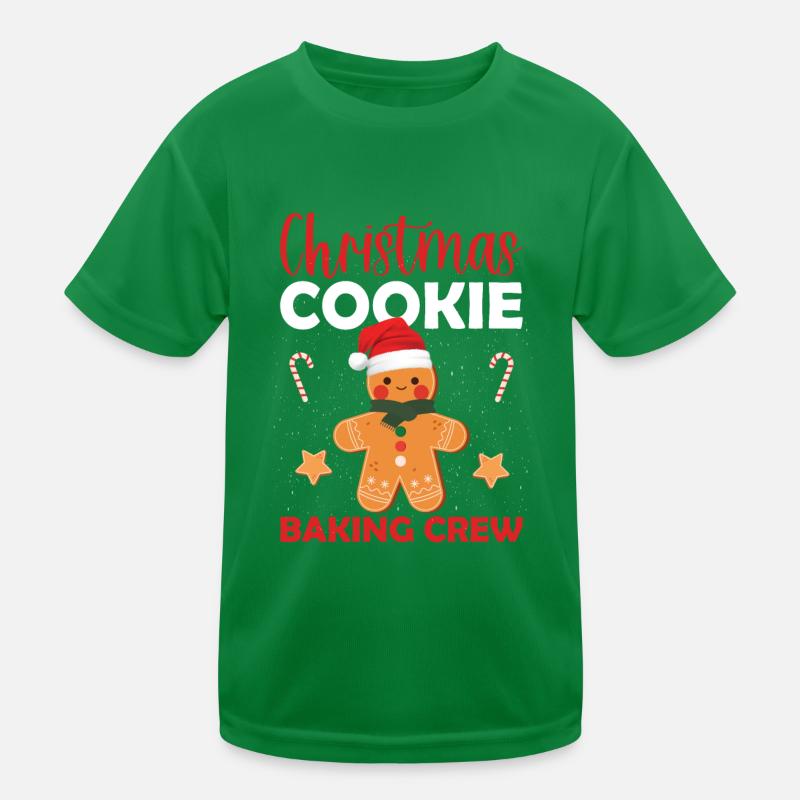Christmas Cookie Baking Crew Kids Functional T-Shirt