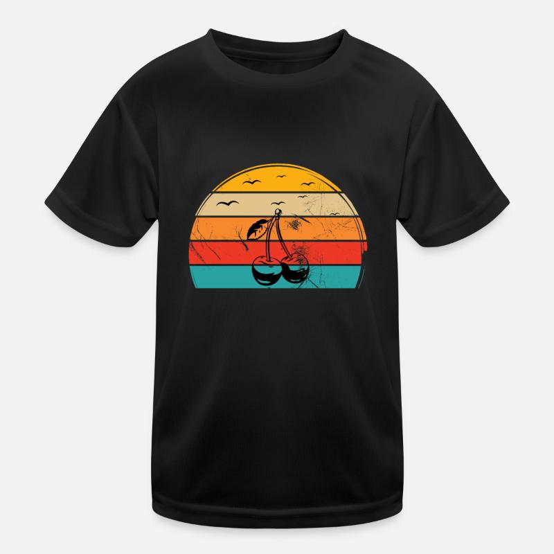 Cherry Fruit Lover Retro Healthy Gift idea Kinder Funktions-T-Shirt