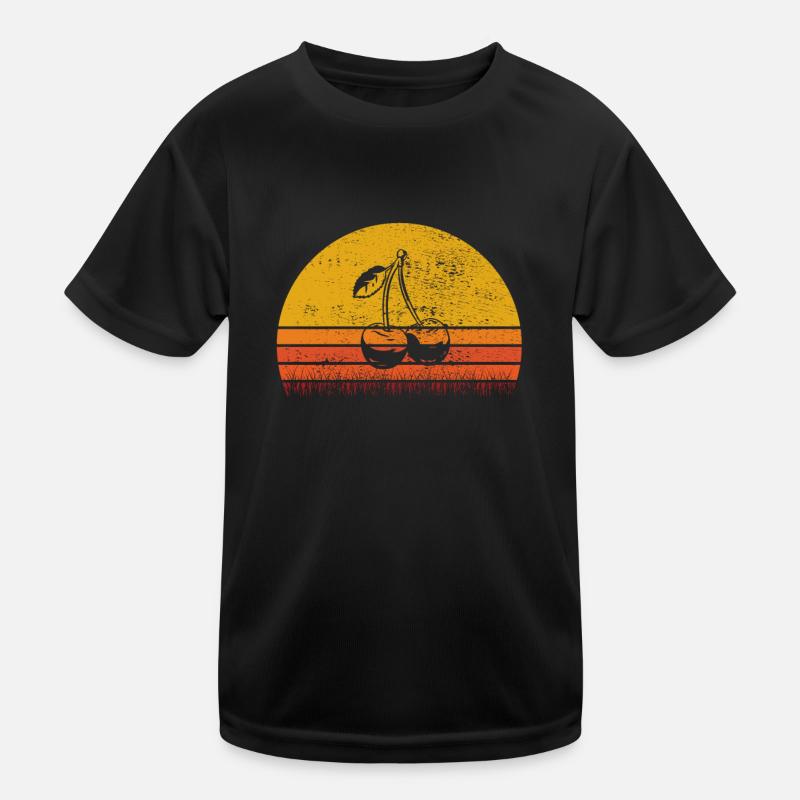 Cherry Fruit Lover Retro Healthy Gift idea Kinder Funktions-T-Shirt