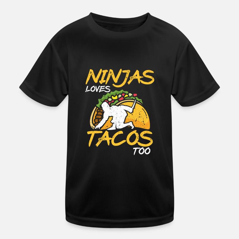 Ninjas Lieben Auch Tacos Kinder Funktions-T-Shirt