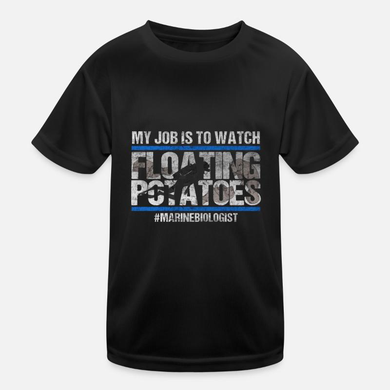 Manatee Manti floaty potatoes Kids Functional T-Shirt