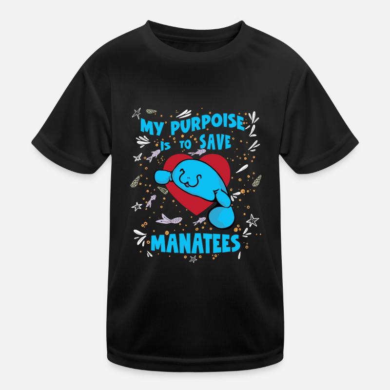 Manatee Manatee Manti Floaty Potatoes Kids Functional T-Shirt